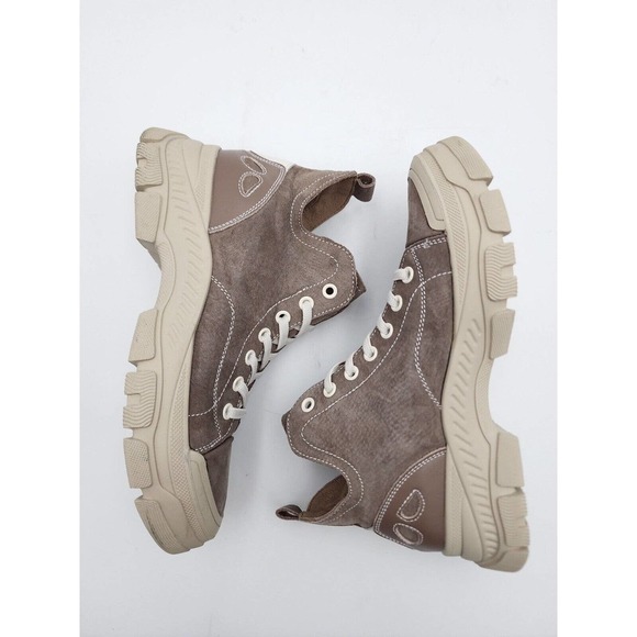 Beau Today Suede Leather Round Toe Lace-Free High Top Retro Flat Size 8 - Picture 3 of 12